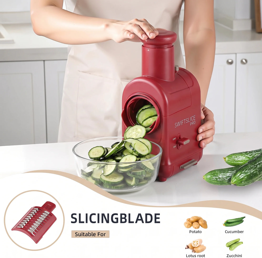 Slicer blade in use