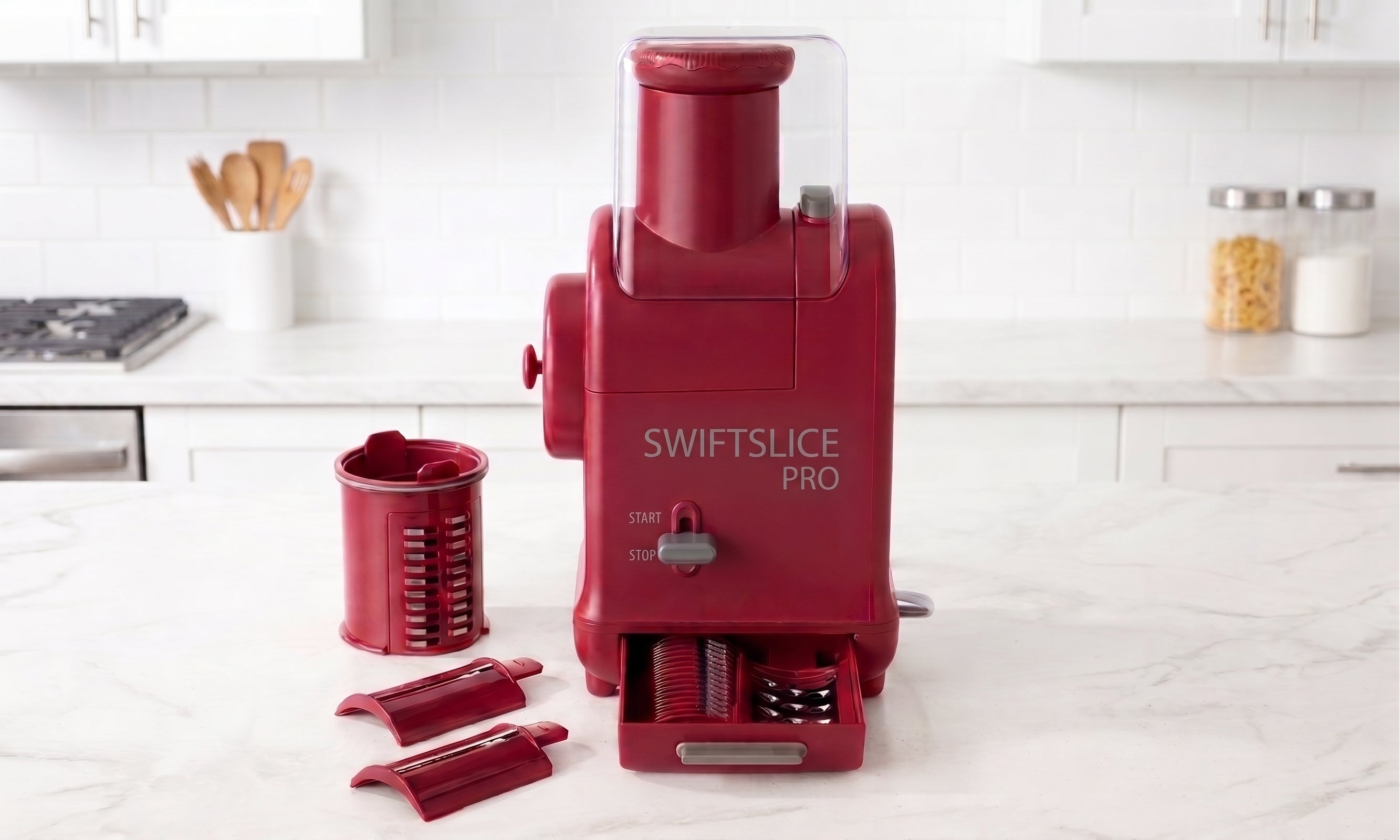 SwiftSlice Pro™ — Slice, shred and grate in seconds.