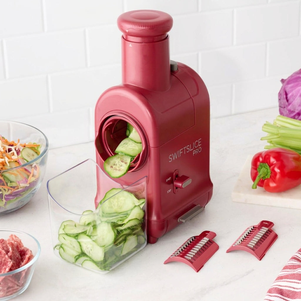 SwiftSlice Pro™ — Slice, shred and grate in seconds.